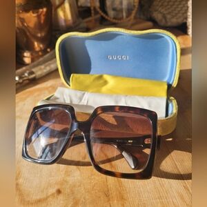 Gucci Leopard Print Havana Sunglasses